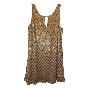 NWT - MISS ME Chevron Sequin Dress - SIZE SMALL